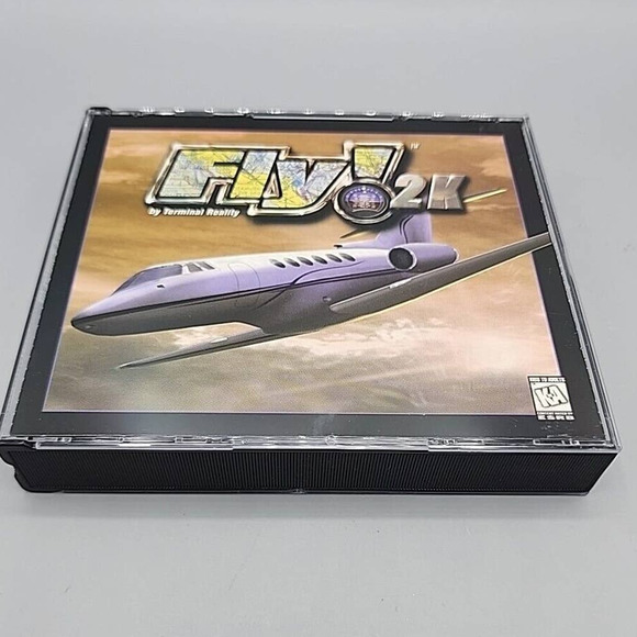 Fly2k Flight Simulator Windows 95 98 NT Big Box Brand New 3 CDs Manual & Box - Picture 4 of 14